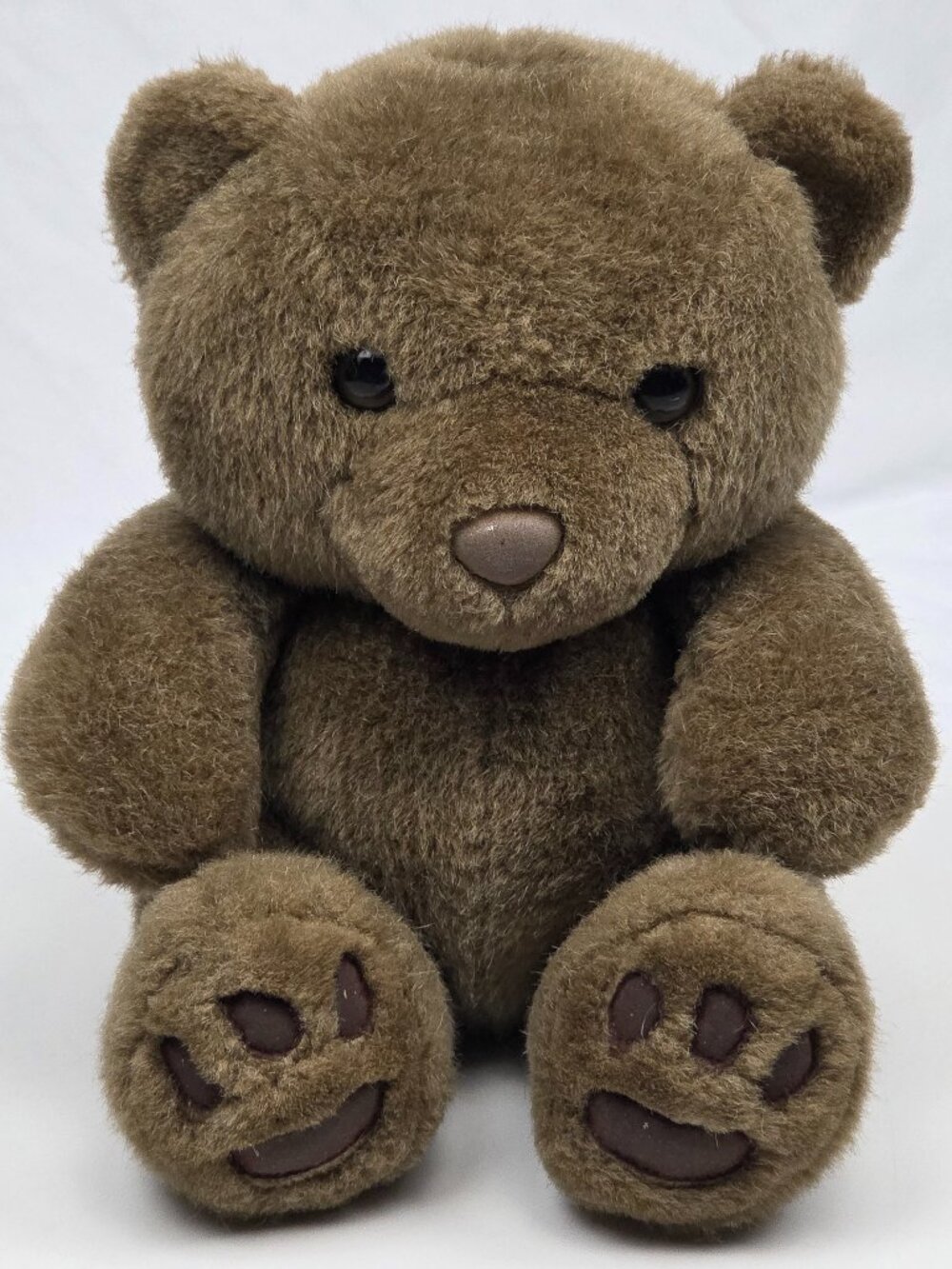 vintage brown plush teddy bear 10"